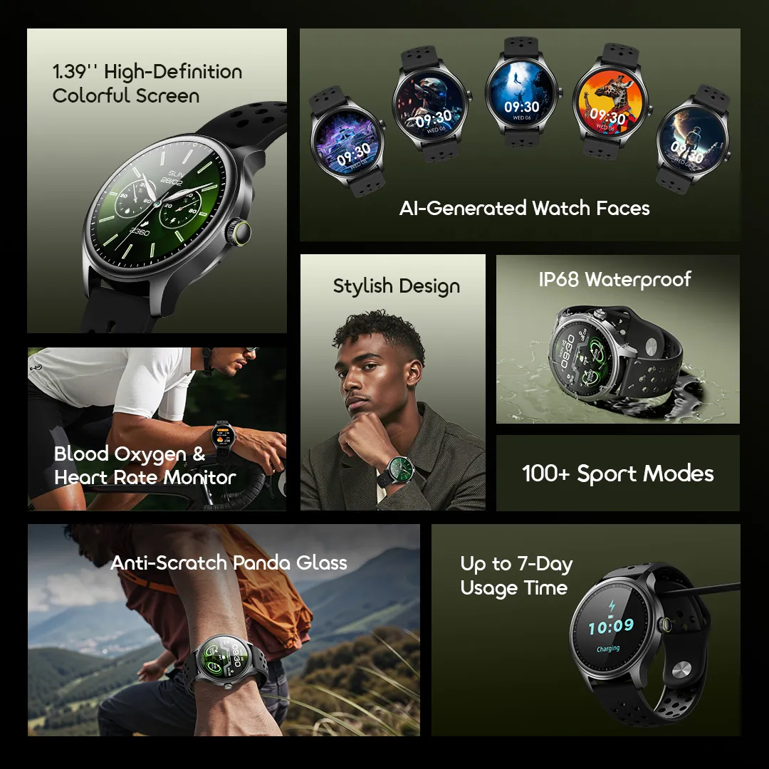 Oraimo Watch 6R Calling Smart Watch 1.39" TFT Display
