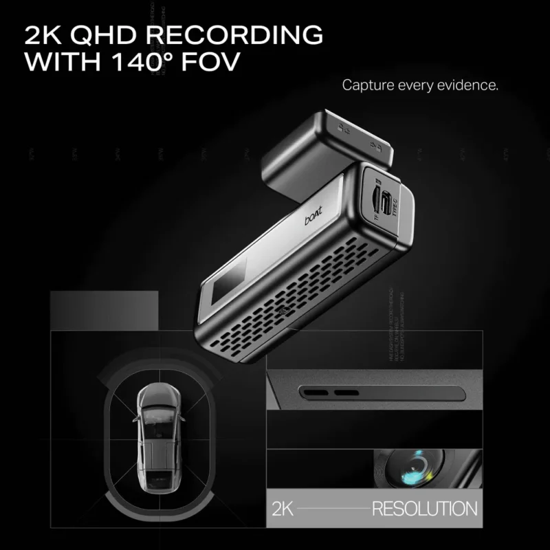 boAt HIVE Dashcam M1 2K Car Camera