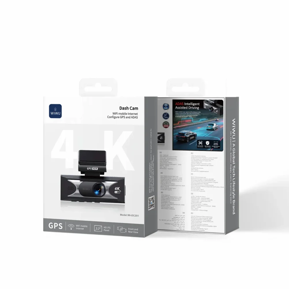 WiWU Wi-DC201 4K WiFi Dash Cam with ADAS & GPS