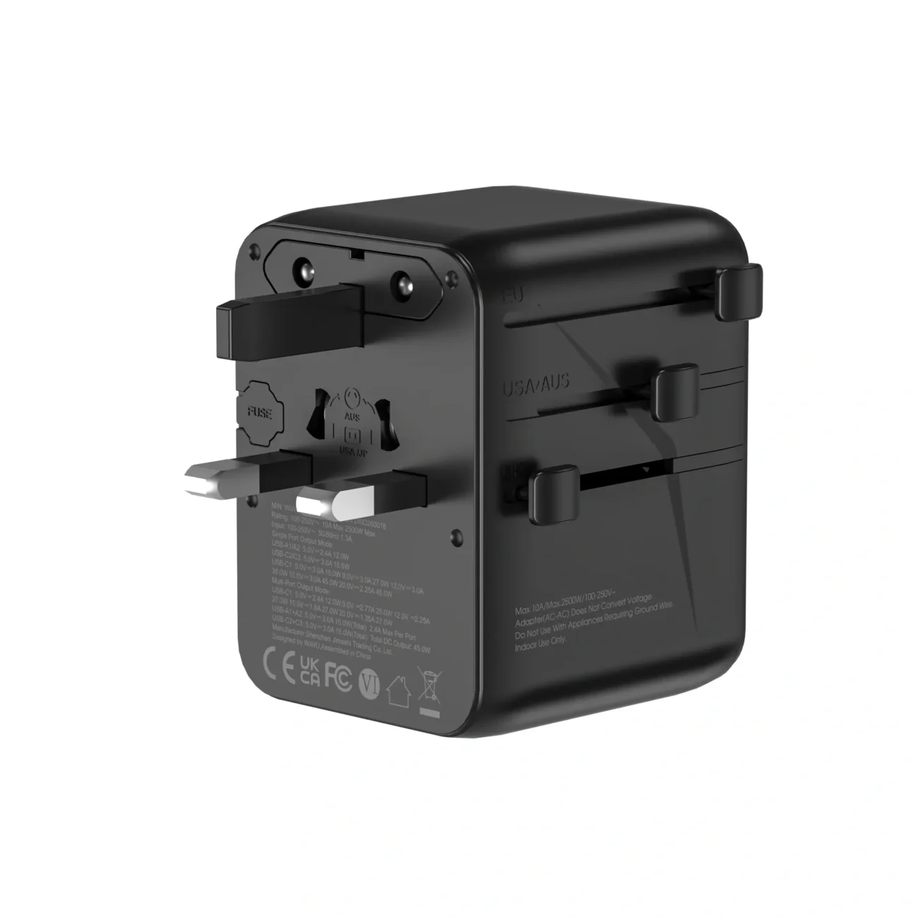 WiWU Wi-UA010 45W Warrior GaN Universal Adapter