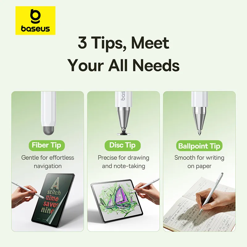 Baseus Smooth Writing III 3-in-1 Passive Stylus (Non-magnetic Version)