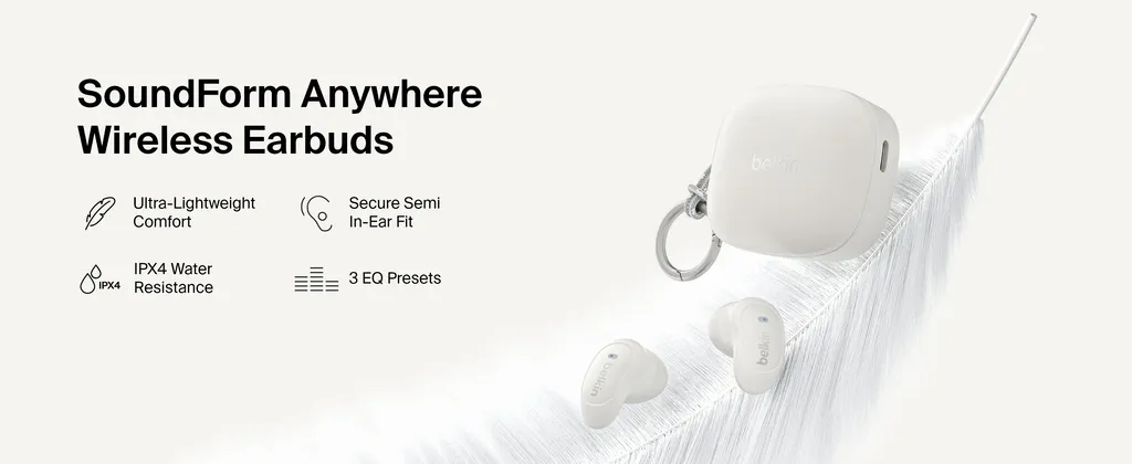 Belkin SoundForm Anywhere Wireless Earbuds