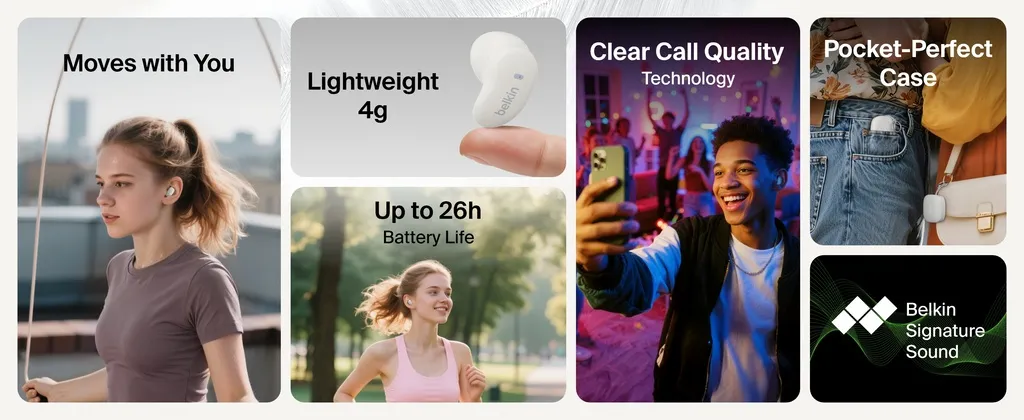 Belkin SoundForm Anywhere Wireless Earbuds