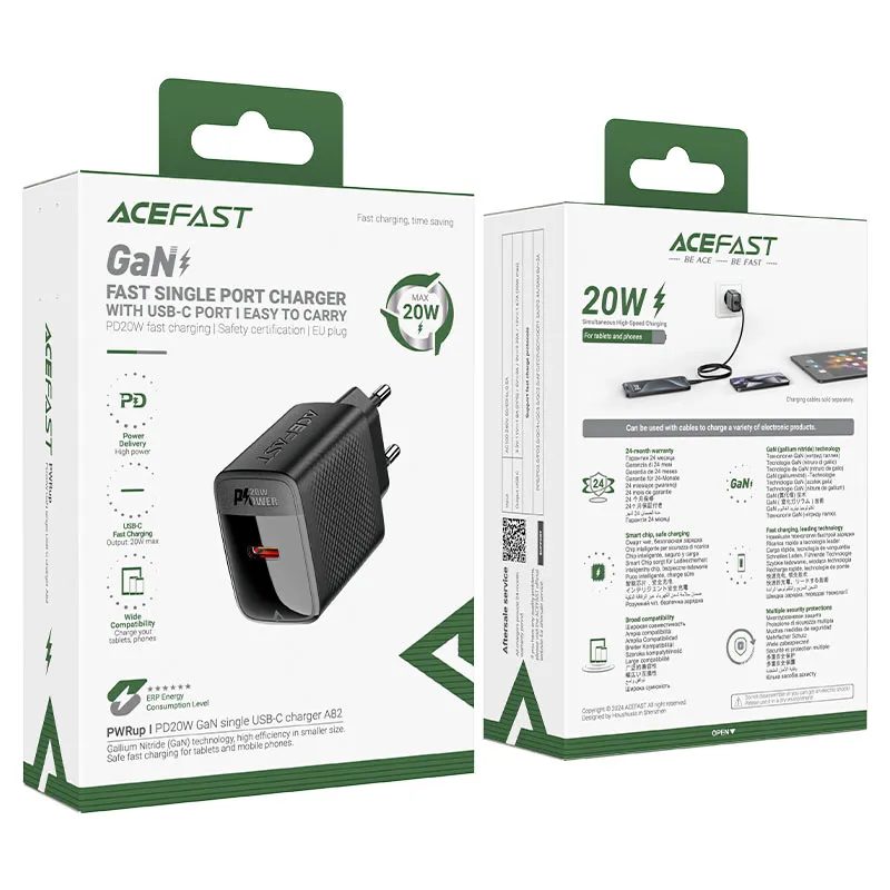 ACEFAST Wall Charger A82 PD20W GaN Fast Charger