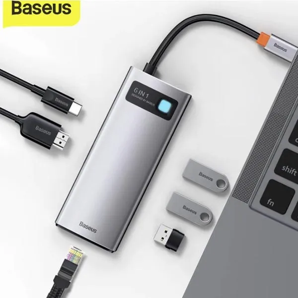 Baseus Metal Gleam Series 6-in-1 Type-C HUB