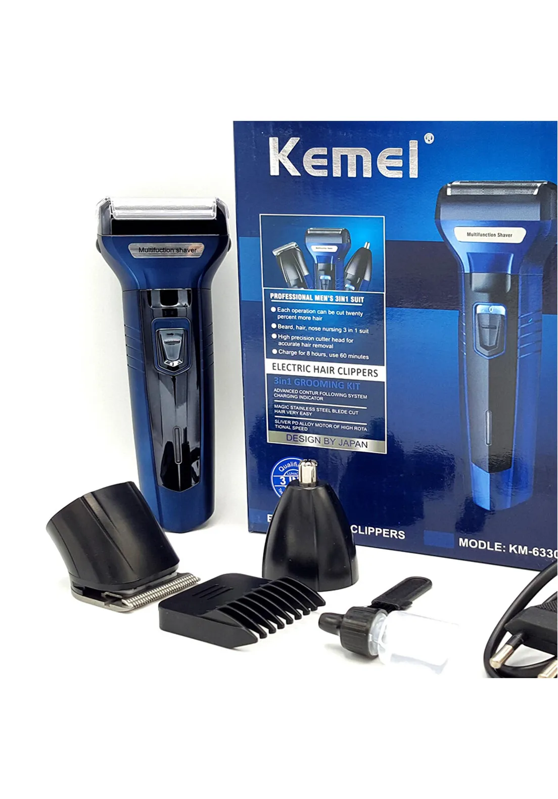 Kemei KM-6330 3 In 1 Hair Trimmer Grooming Kit