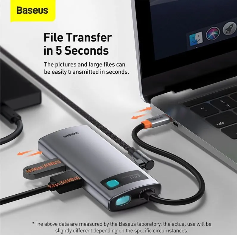 Baseus Metal Gleam Series 4-in-1 Type-C HUB