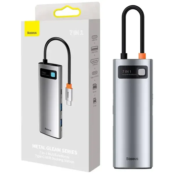 Baseus Metal Gleam Series 7 in 1 Type-C Hub