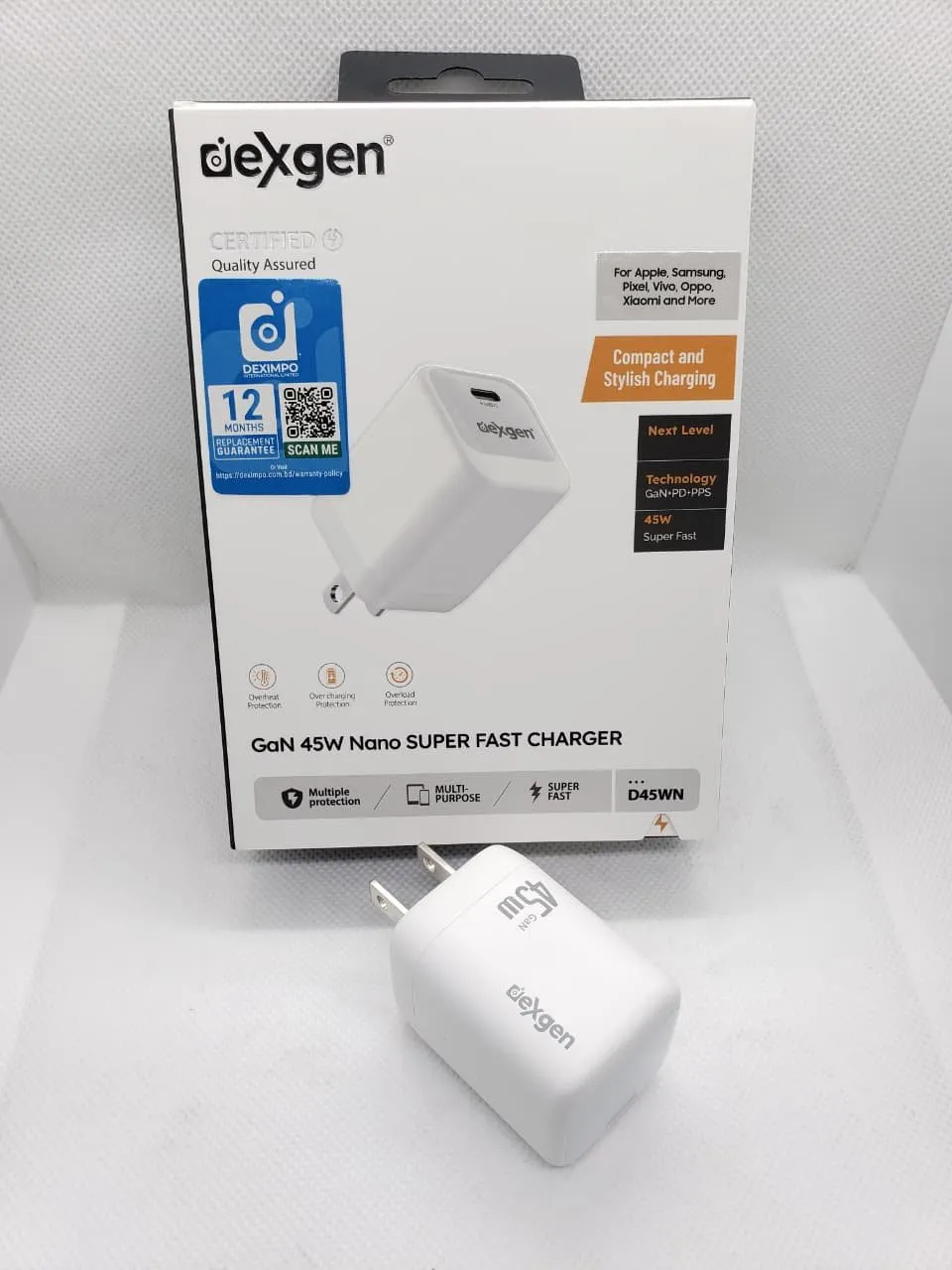 DexGen Nano 45W PD PPS GaN Fast Charger