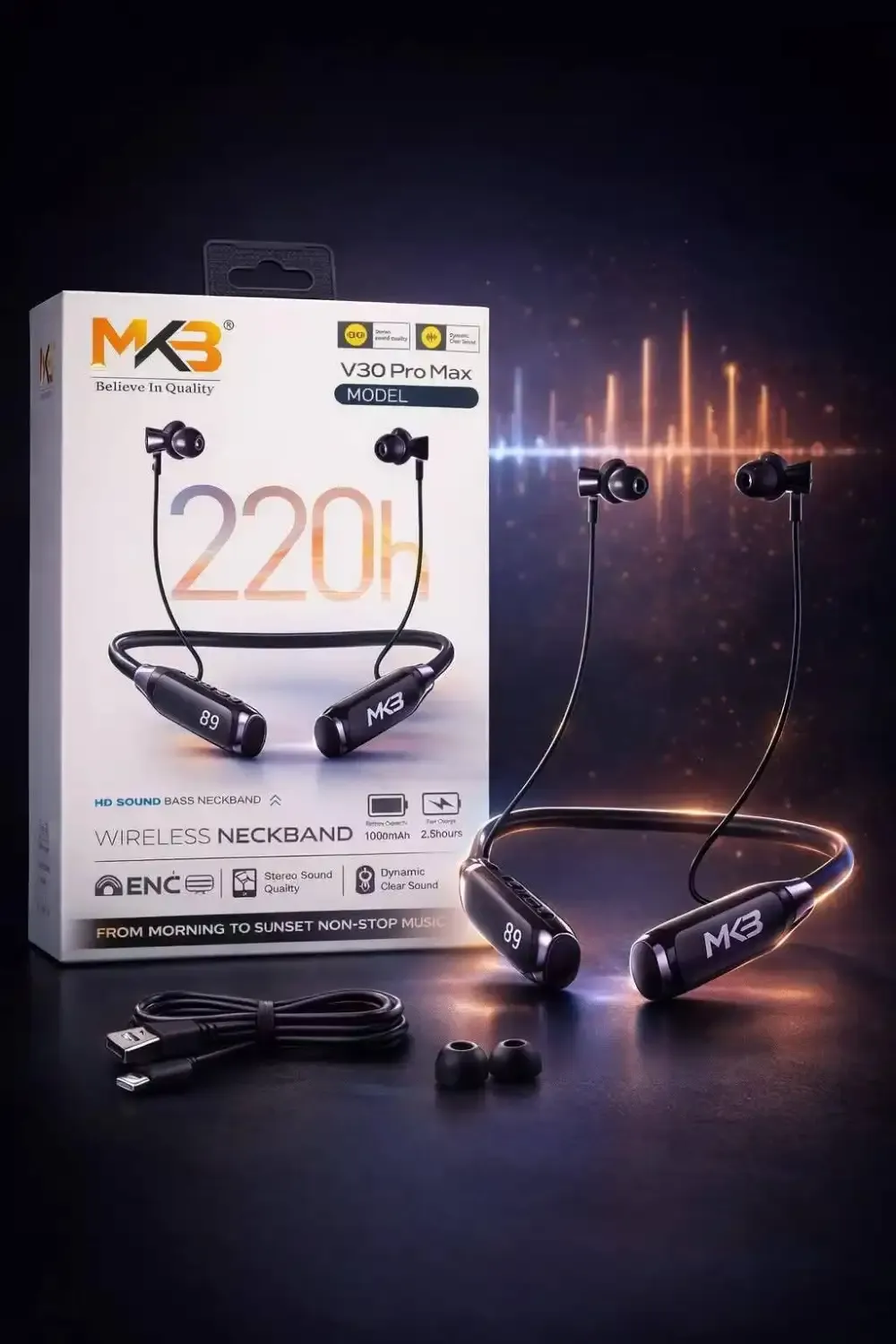 MKB V30 PRO MAX ENC Wireless Neckband