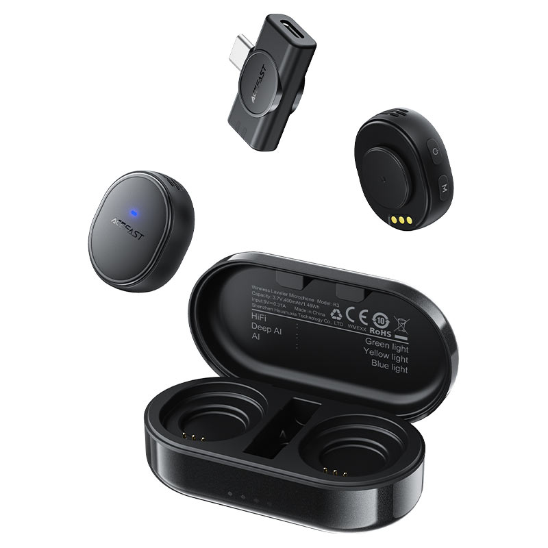 Acefast R3 Wireless Magnetic Lavalier Microphones