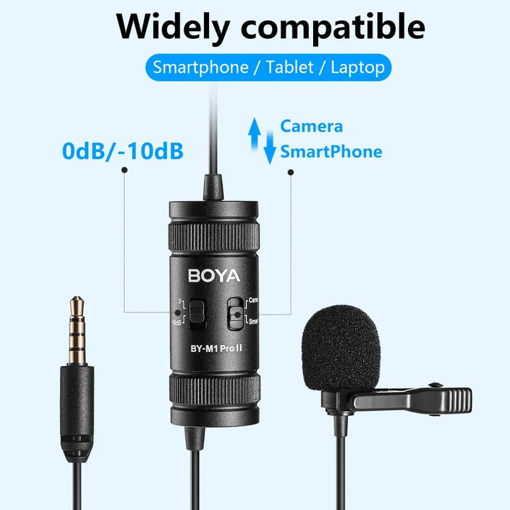 Boya BYM1 Pro II 3.5mm Microphone 6m Cable
