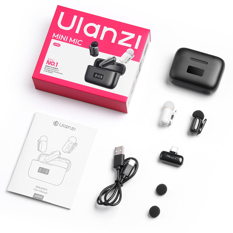 Ulanzi A200 Wireless Lavalier Mini Microphone