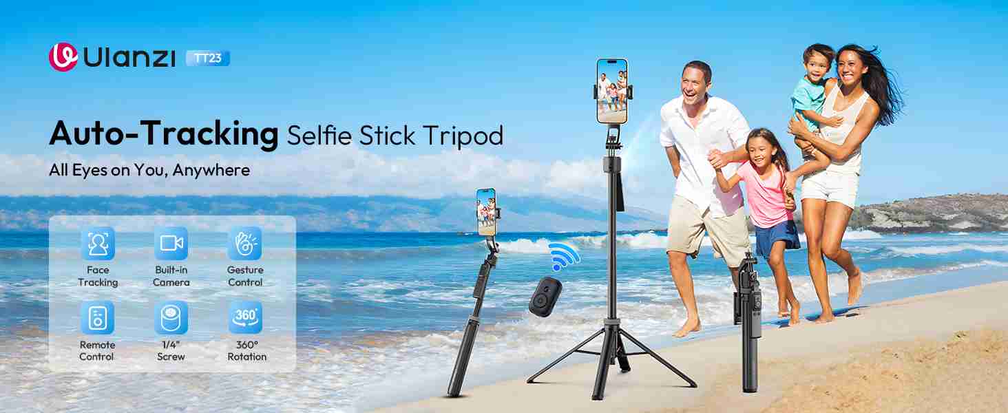 Ulanzi TT23 Auto-Tracking Selfie Stick Tripod 