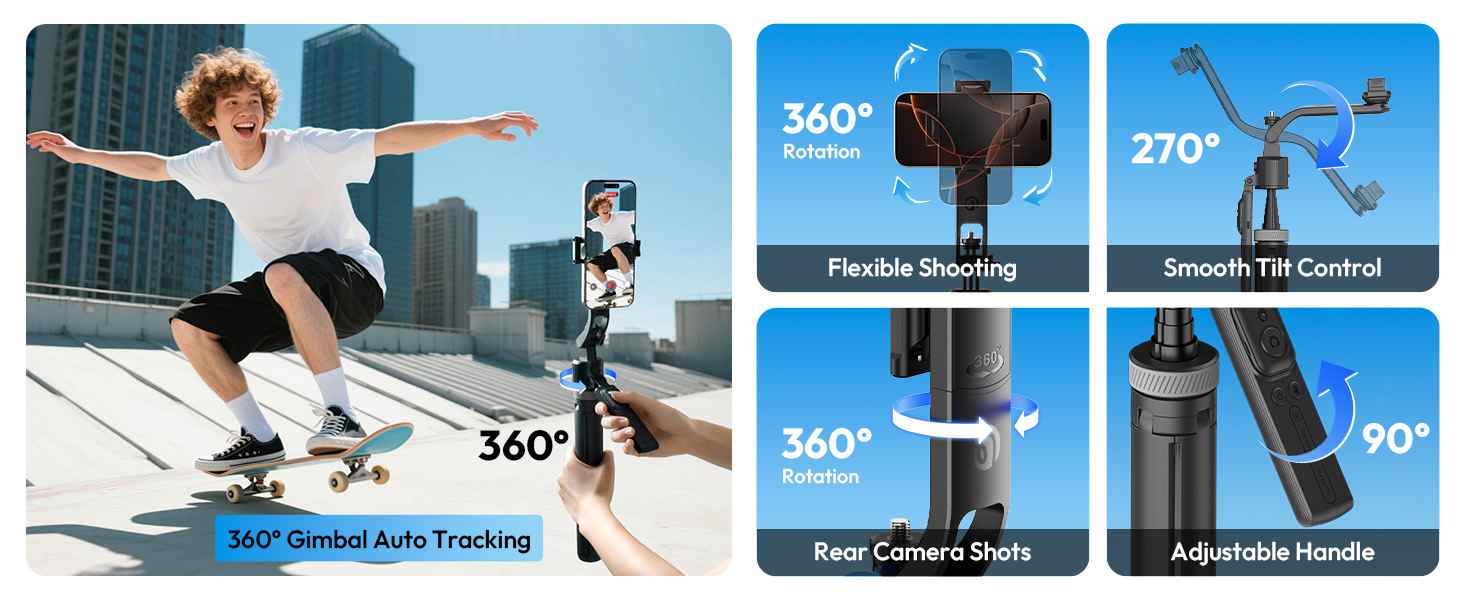 Ulanzi TT23 Auto-Tracking Selfie Stick Tripod 