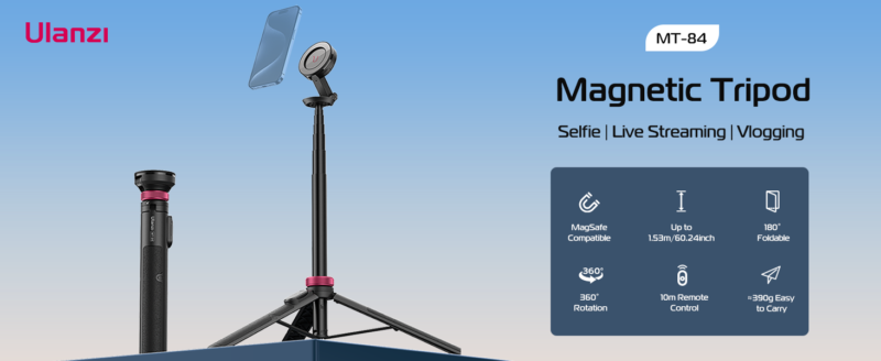 Ulanzi MT-84 Phone Tripod Magnetic Selfie Stick 64"