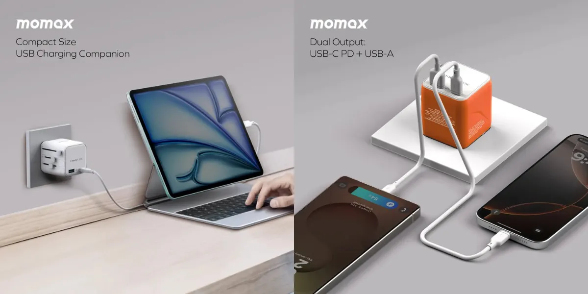 Momax UA29 1-World² 20W Universal 2-Port USB - Price BD