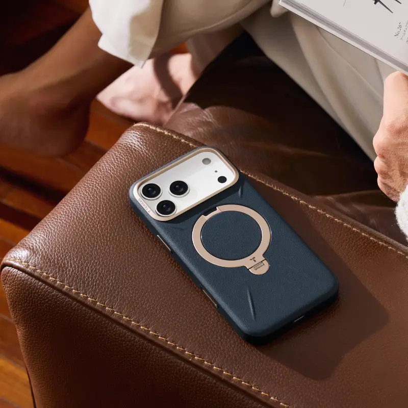Torras Ostand Q3 VegSkin Case For iPhone 17 With Wireless Charging