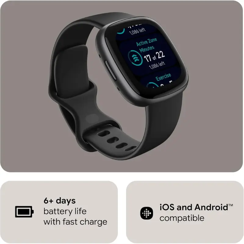 Fitbit Versa 4 Fitness Smartwatch with 24/7 Heart Rate Monitor