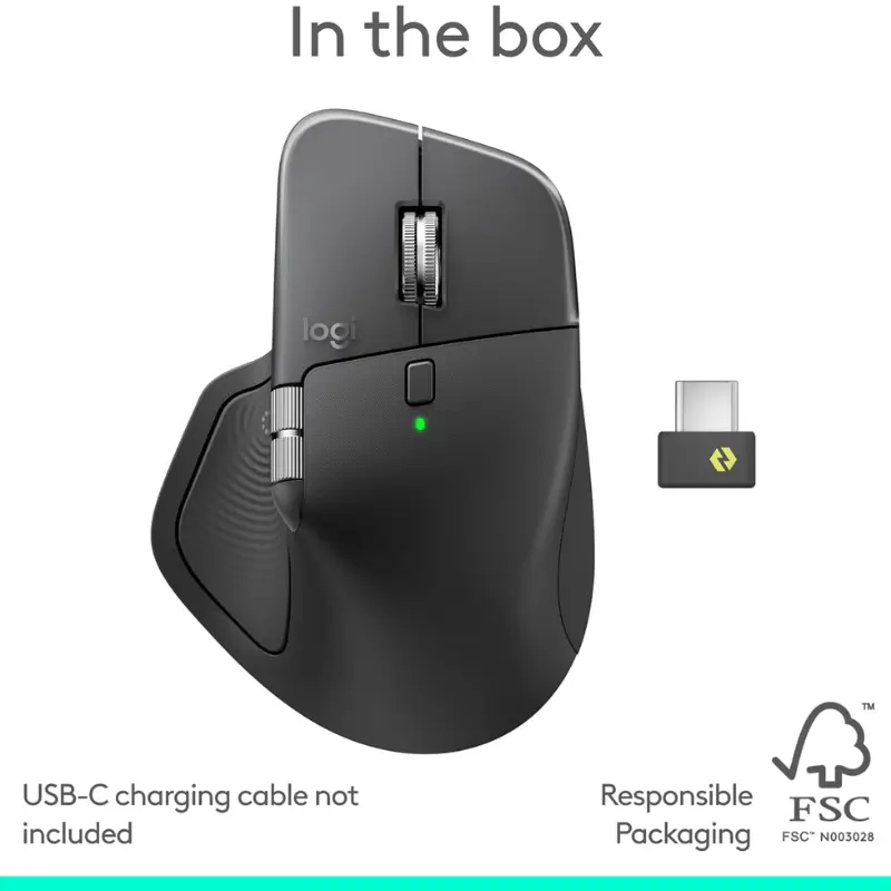 Logitech MX Master 4 Ergonomic Wireless Mouse with Haptic Feedback