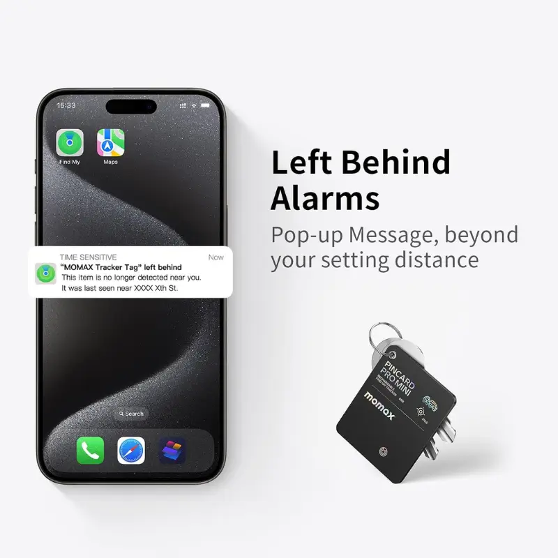 Momax Smart Finder Slim Bluetooth Wallet Tracker with Find My