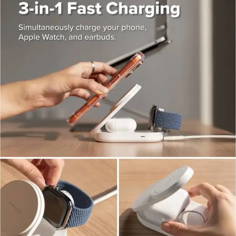 Ringke RG3 Qi2 25W 3-in-1 Magnetic Wireless Charging Stand