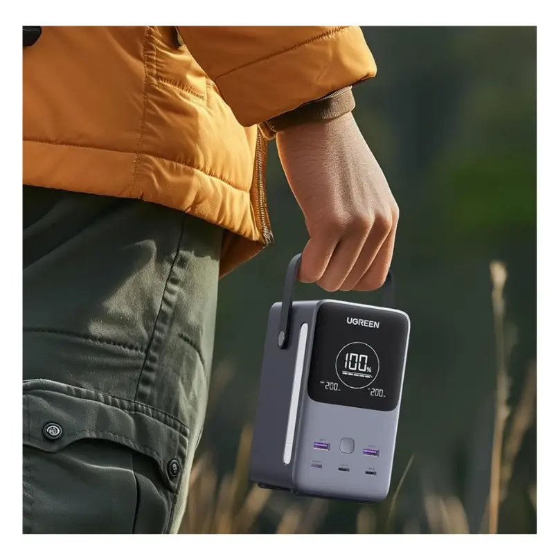 UGREEN 300W 48000mAh 5-Port Power Bank with LED Light & SOS Mode