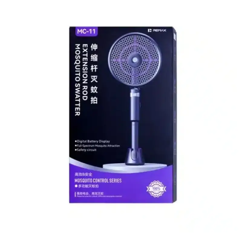 REMAX MC-11 Telescopic Electric Mosquito Swatter with Triple-Layer Safety Mesh REMAX MC-11 Telescopic Electric Mosquito Swatter with Triple-Layer Safety Mesh