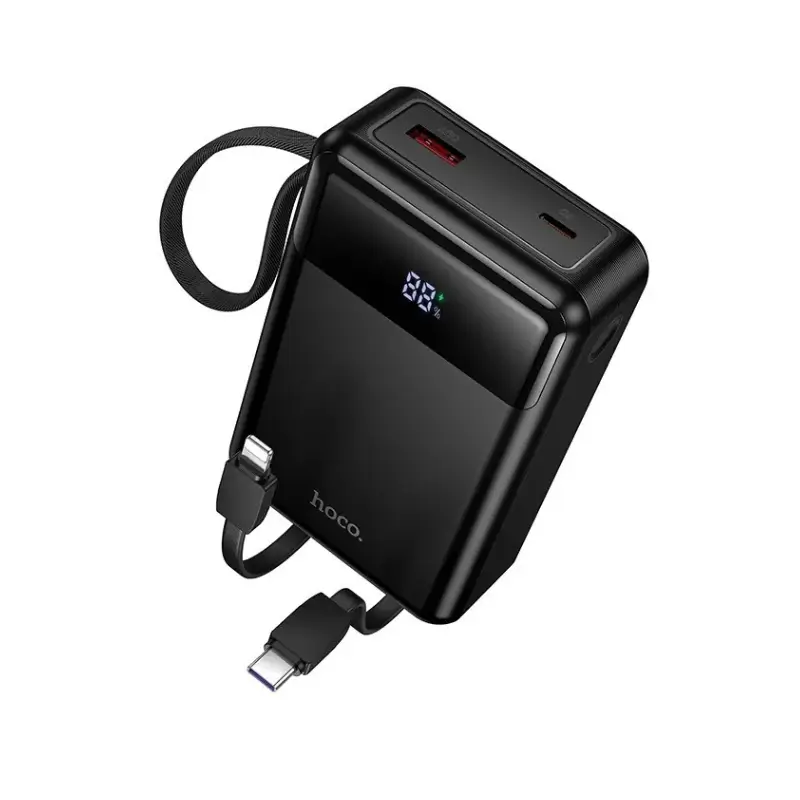 Hoco DYM12 20000mAh Power Bank with Built-In Lightning & Type-C Cables