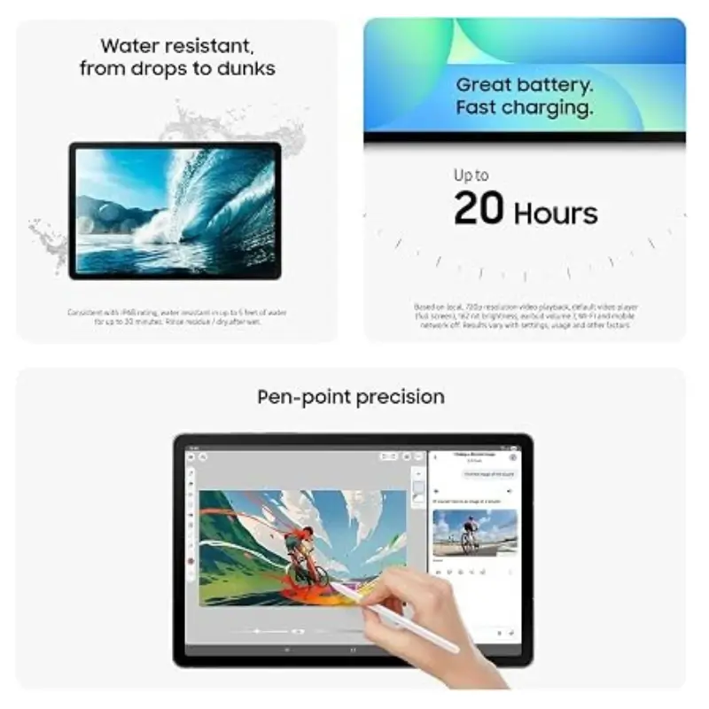 Samsung Galaxy Tab S10 FE 128GB Water-Resistant Tablet with S Pen Samsung Galaxy Tab S10 FE 128GB Water-Resistant Tablet with S Pen