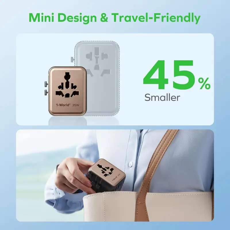 Momax UA27 35W Universal Travel Adapter With 5 Ports