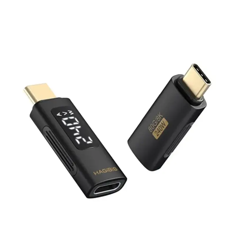 HAGiBiS USB4 Adapter with LED Display 240W PD3.1 80Gbps Cable HAGiBiS USB4 Adapter with LED Display 240W PD3.1 80Gbps Cable