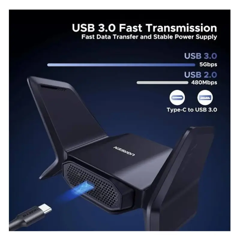UGREEN CM995 Wi-Fi 7 USB Adapter with Dual High-Gain Antennas