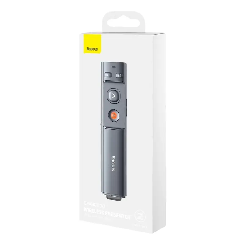 Baseus Orange Dot Wireless Presenter with Red Laser Pointer