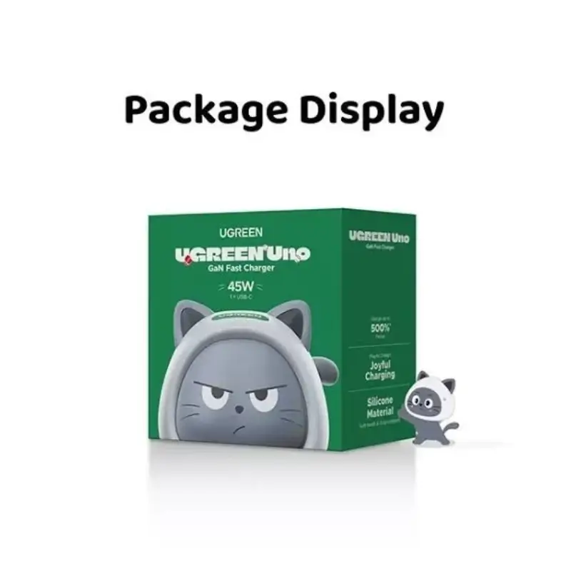 UGREEN UNO Cat Edition 45W USB-C PD GaN Fast Charger with Cat Display