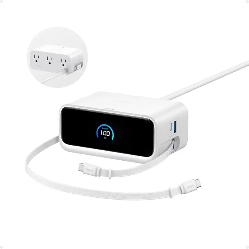 Anker Nano 100W 7-in-1 Desktop Charger Mix with Retractable USB-C Cable