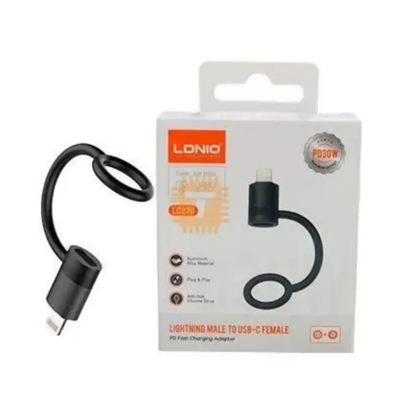 LDNIO LC270 Aluminum Alloy Lightning to USB-C Fast Charging Adapter LDNIO LC270 Aluminum Alloy Lightning to USB-C Fast Charging Adapter