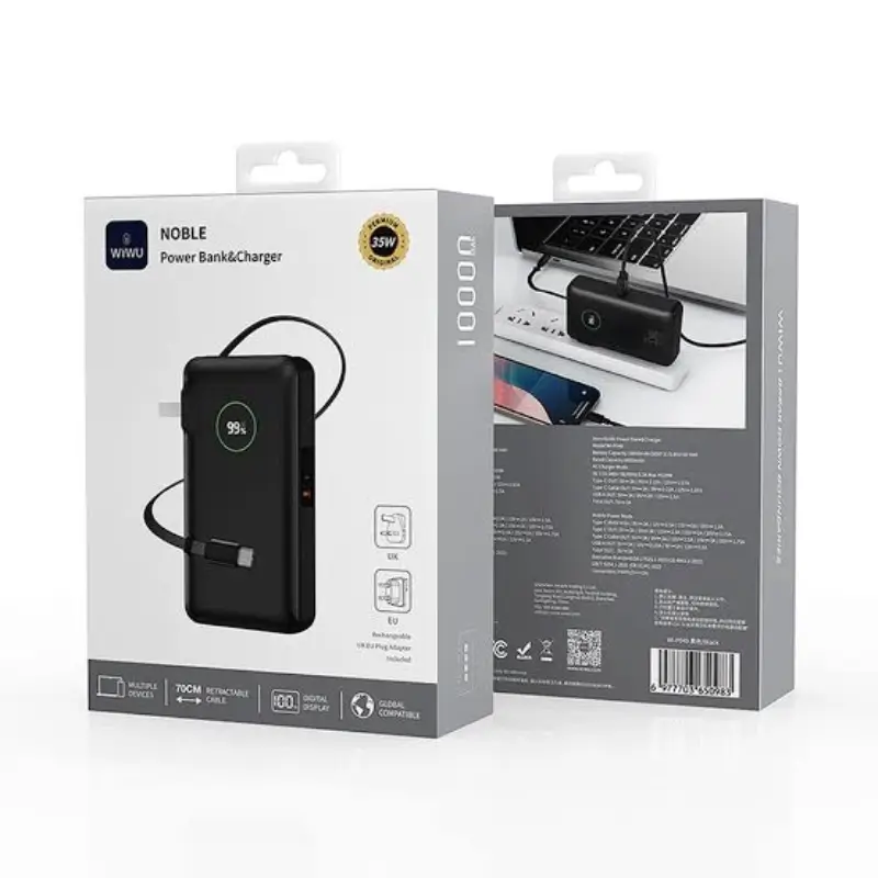WiWU Noble P049 35W 10000mAh Power Bank Charger WiWU Noble P049 35W 10000mAh Power Bank Charger