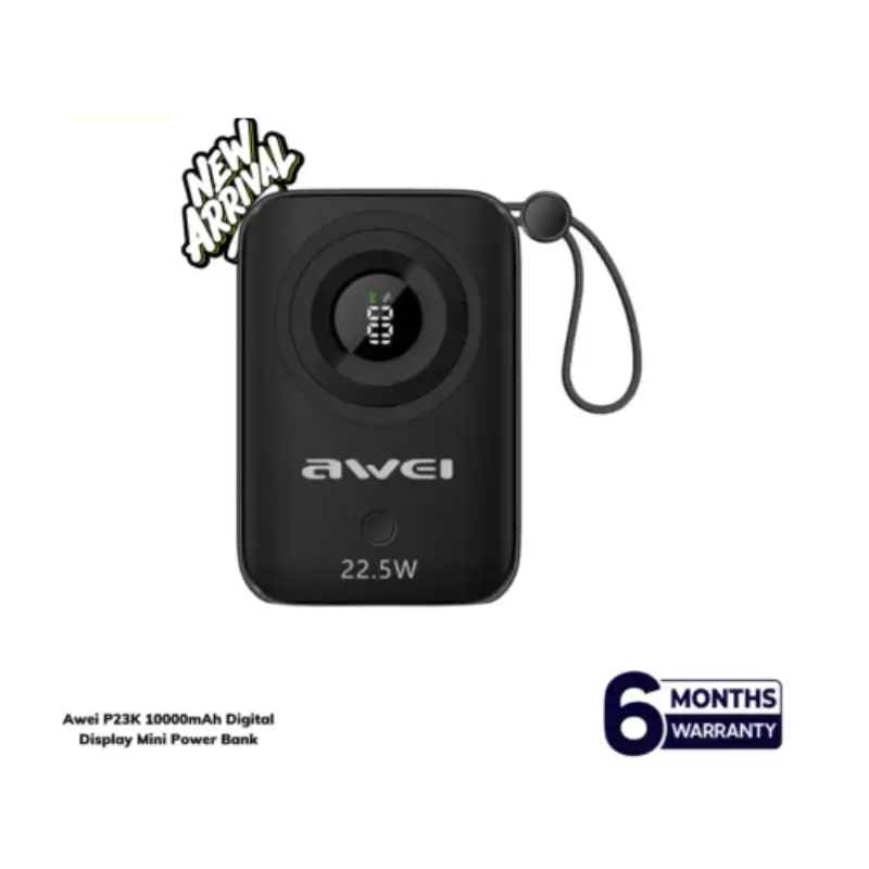 AWEI P23K 10000mAh Digital Display Mini Power Bank AWEI P23K 10000mAh Digital Display Mini Power Bank