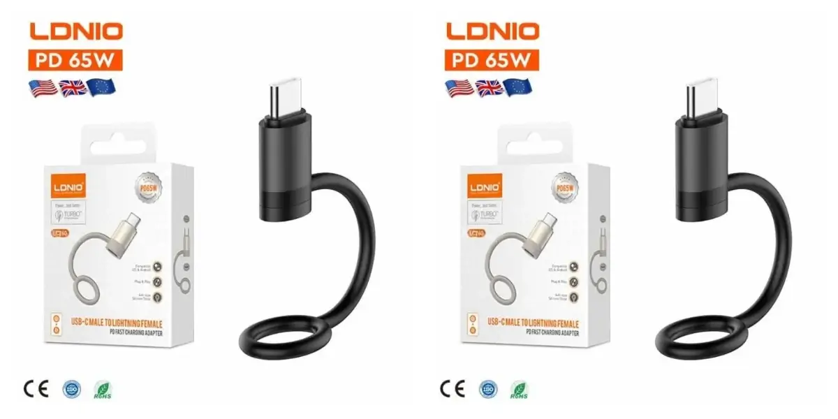ldnio-lc260-type-c-lightning-adapter-front.webp
