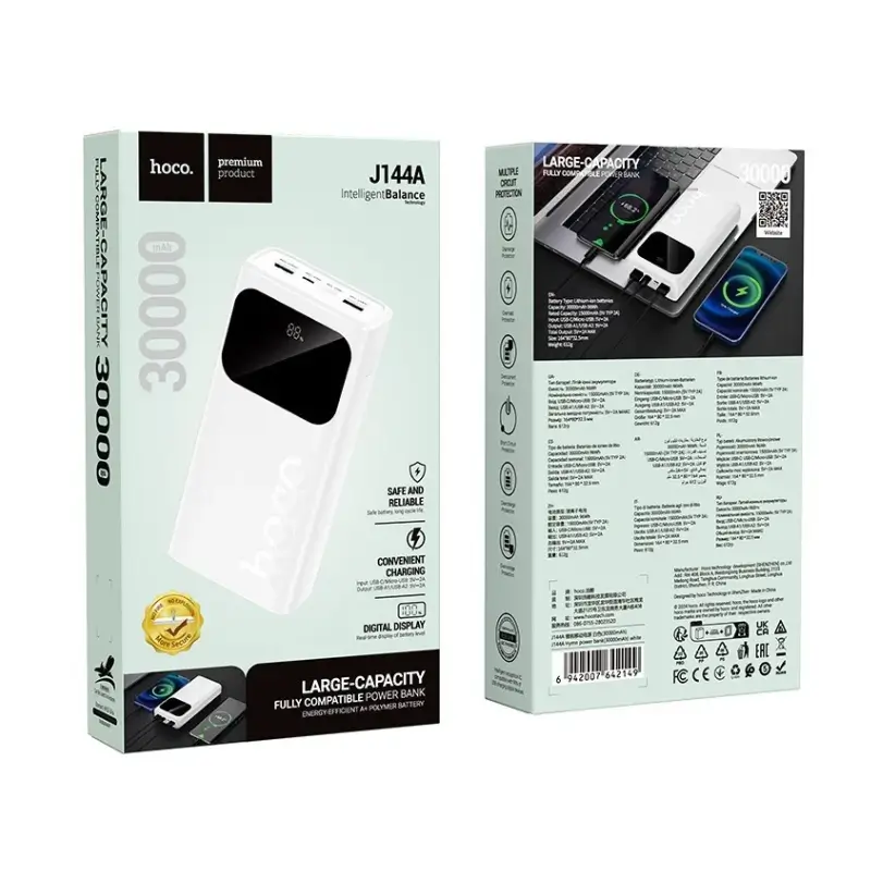 Hoco J144A Hymn 30000mAh Power Bank with LED Display