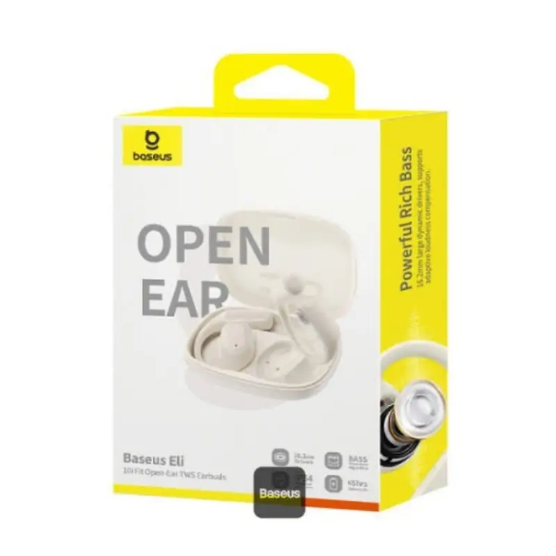 Baseus Eli 10i Fit Open-Ear Wireless Earbuds with 30-Hour Battery