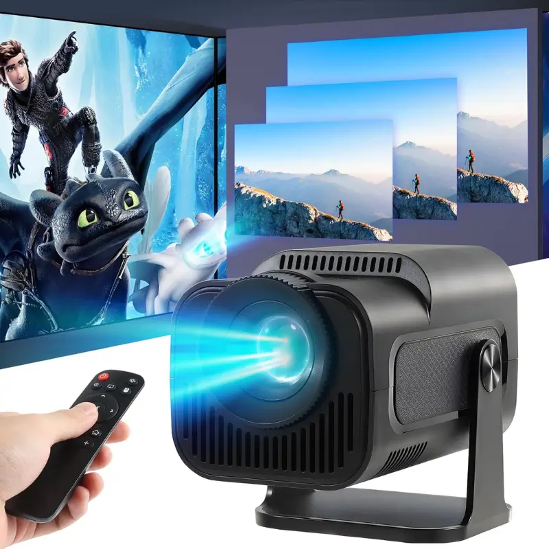 HY320 Mini Android 13 HD Projector with Glass Lens