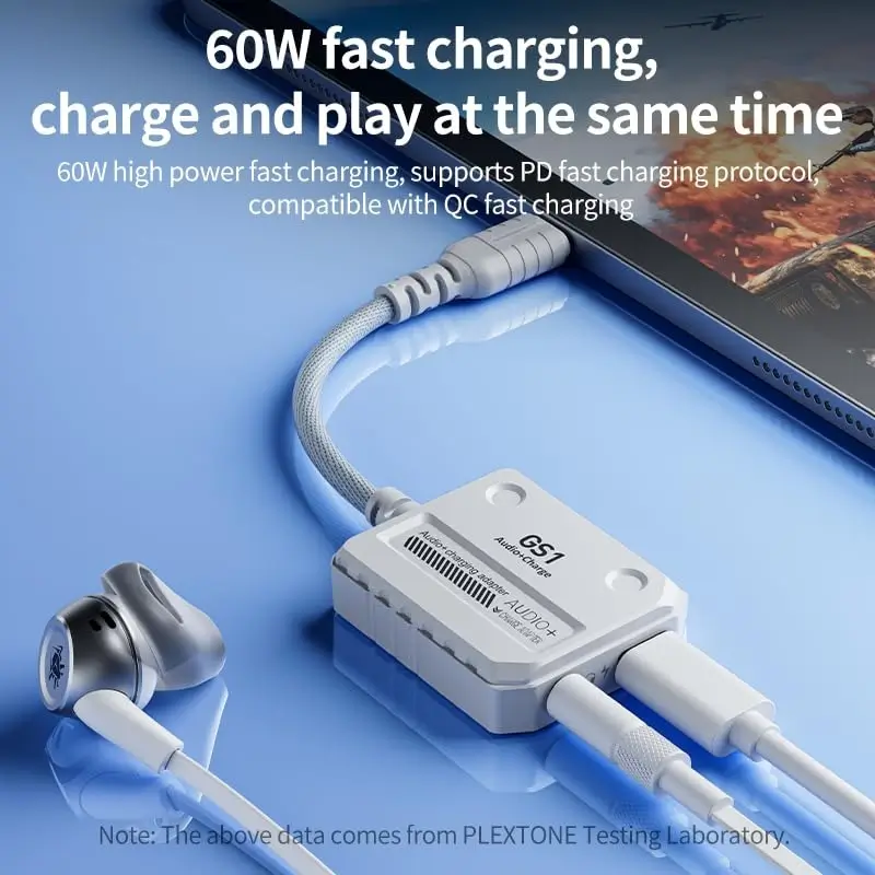 PLEXTONE GS1 2-in-1 USB-C Gaming Adapter PLEXTONE GS1 2-in-1 USB-C Gaming Adapter