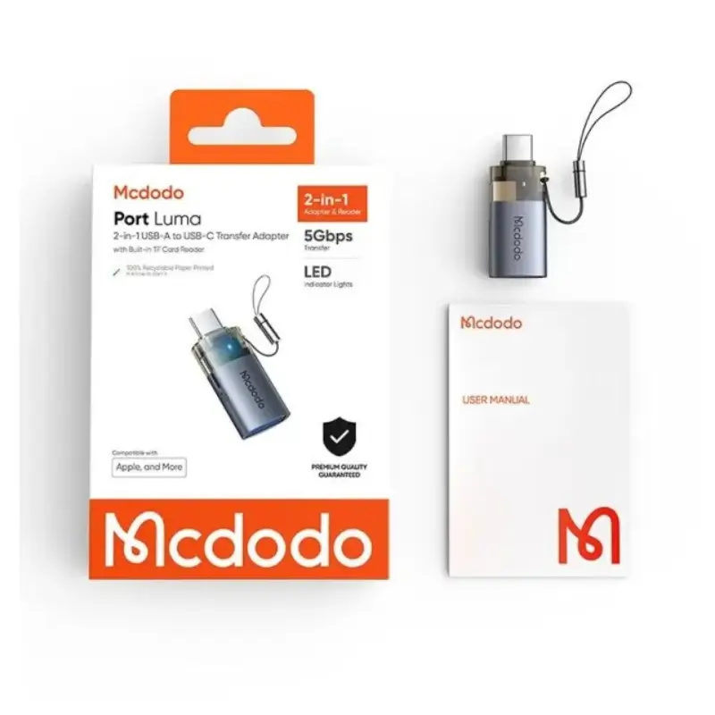 Mcdodo OT-760 USB-C OTG Adapter with TF Card Reader Mcdodo OT-760 USB-C OTG Adapter with TF Card Reader