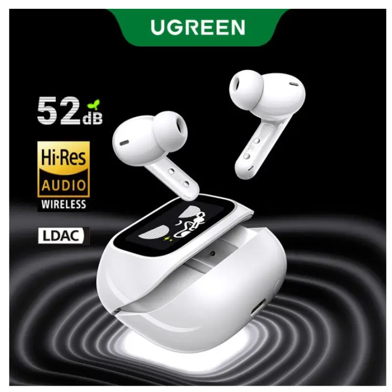 UGREEN Magic Echo 55137 Hybrid ANC Earbuds with Smart Touch Display Control
