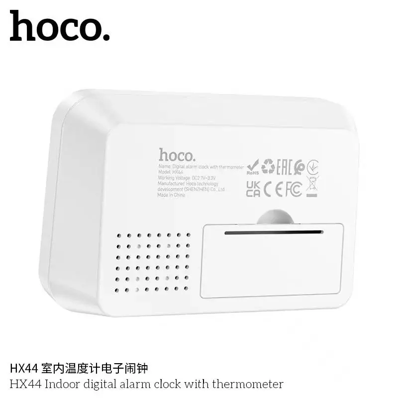 HOCO HX44 Smart Digital Alarm Clock with LED Display & Thermometer