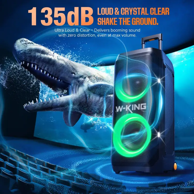 W-KING T12 370W Bluetooth Party Speaker with Subwoofer Bass W-KING T12 370W Bluetooth Party Speaker with Subwoofer Bass