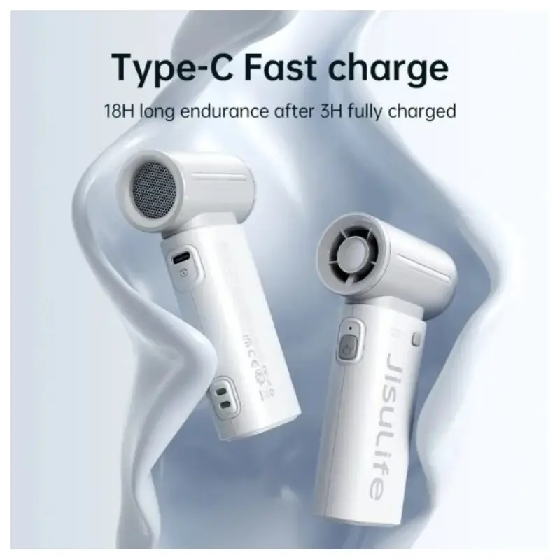 JISULIFE Life9S 5000mAh Turbo Handheld Fan with 22-Hour Runtime & USB-C JISULIFE Life9S 5000mAh Turbo Handheld Fan with 22-Hour Runtime & USB-C