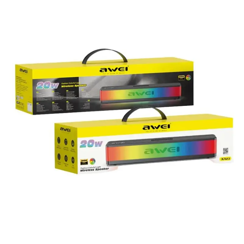 Awei KA23 RGB Bluetooth Speaker with Bluetooth 5.3 and 10W Stereo Sound Awei KA23 RGB Bluetooth Speaker with Bluetooth 5.3 and 10W Stereo Sound